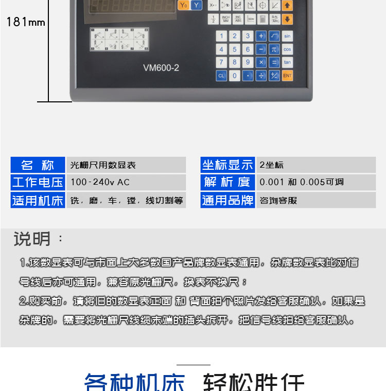 通用型光栅数显表显示器详情图